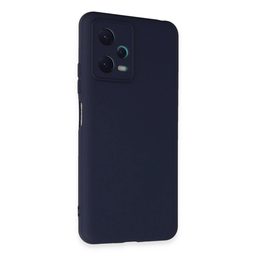 Mey İthalat® Redmi Note 12 5G Kılıf Nano içi Kadife Silikon - Lacivert