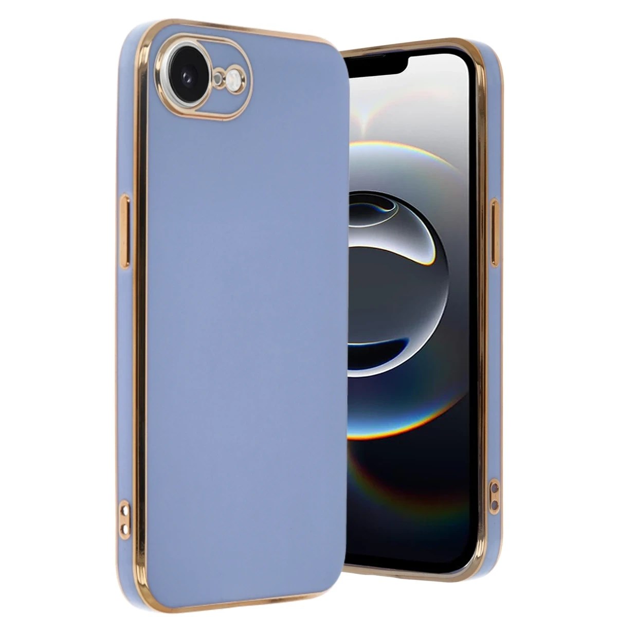 Mey İthalat® iPhone 16E Kılıf Volet Silikon - Mavi