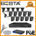 5 MP 1440P 10 DIŞ MEKAN KAMERALI IP POE Güvenlik Seti