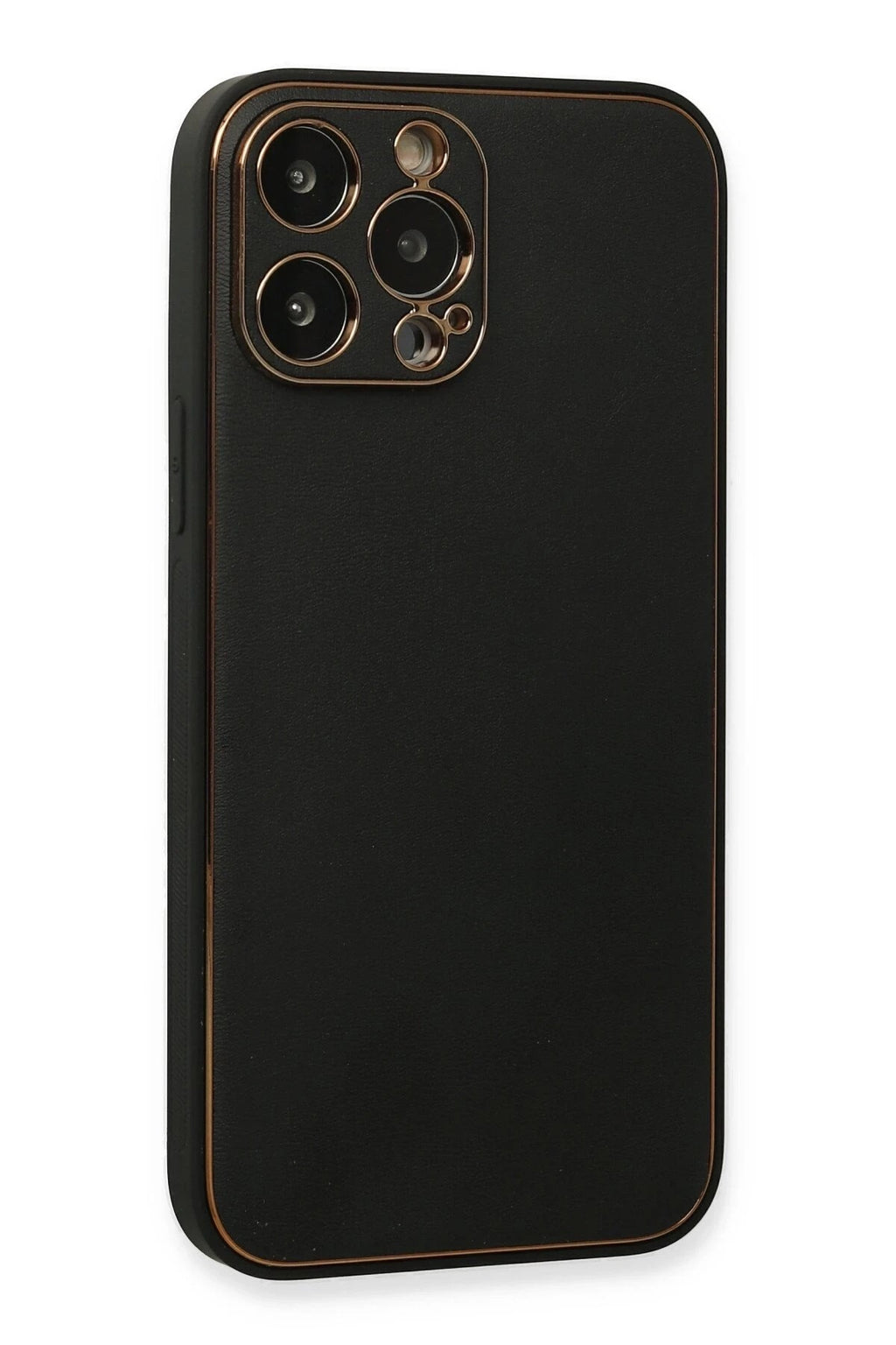 Mey İthalat® iPhone 13 Pro Max Kılıf Coco Deri Silikon Kapak - Siyah