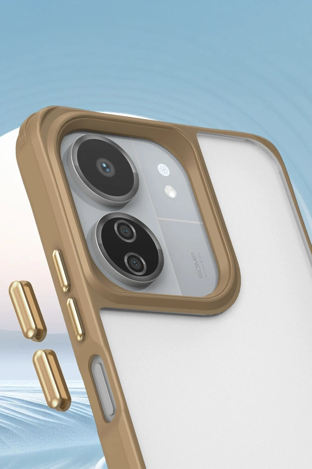 Mey İthalat® Redmi 13C Kılıf Penta Silikon Kılıf - Çöl Titanyum