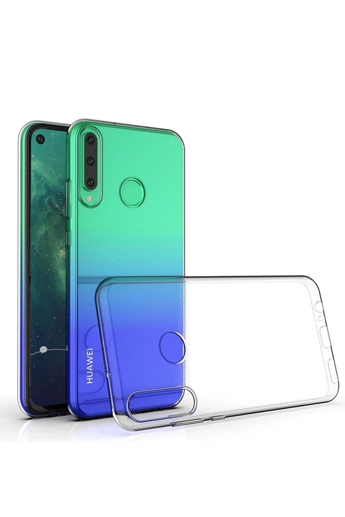 Mey İthalat® Huawei Y6P Kılıf Lüx Şeffaf Silikon - Şeffaf