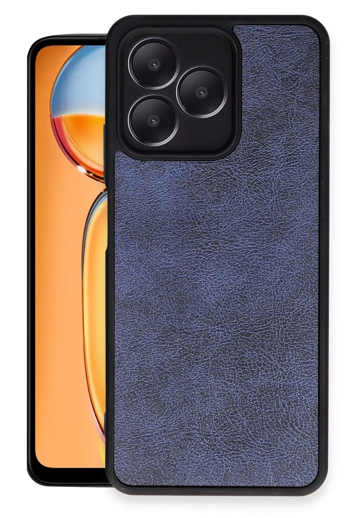 Mey İthalat® Realme Note 50 4G Kılıf Aras Deri Kapak - Lacivert