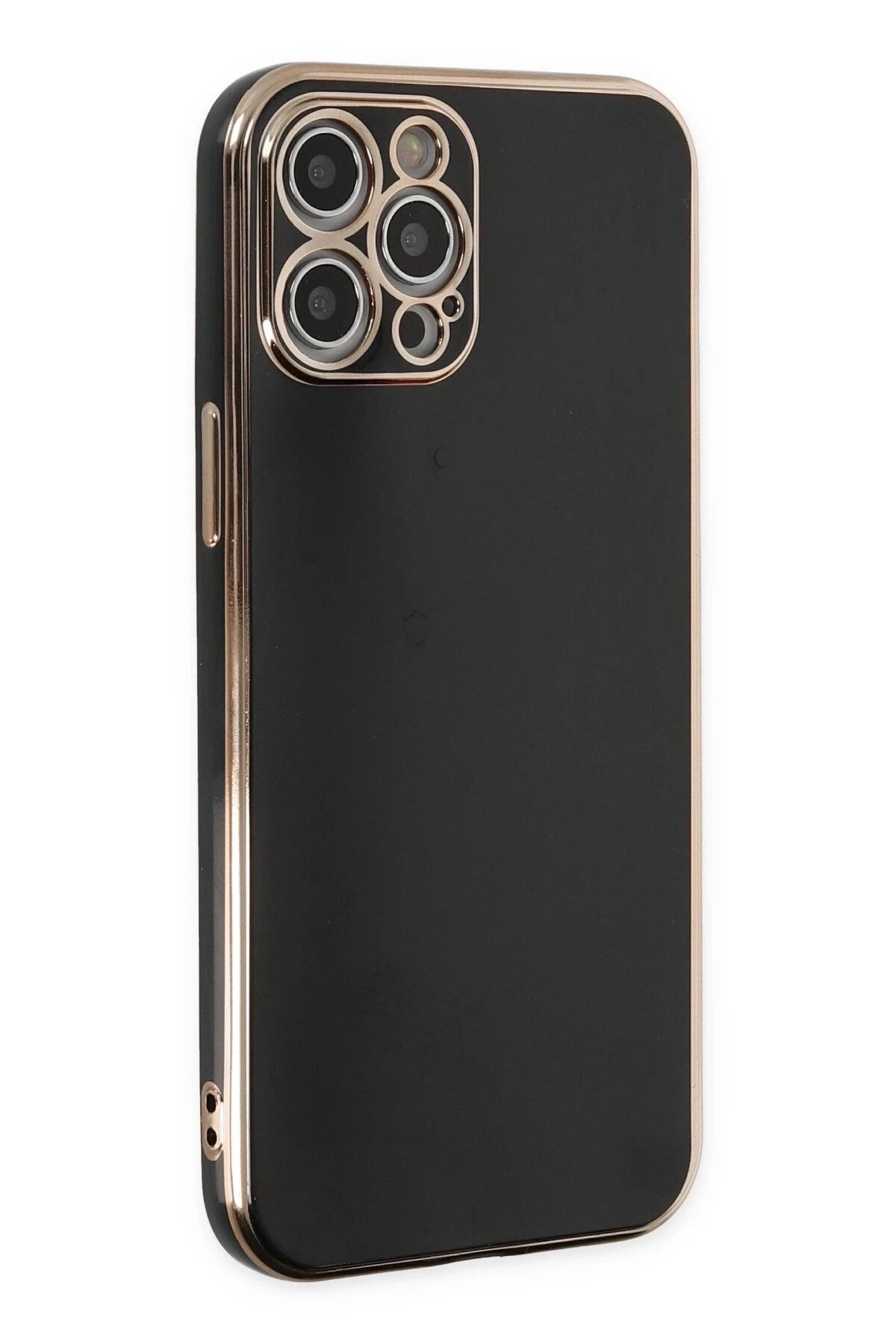 Mey İthalat® iPhone 12 Pro Kılıf Volet Silikon - Siyah