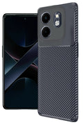 Mey İthalat® İnfinix Smart 9 Kılıf Auto Focus Karbon Kapak - Lacivert