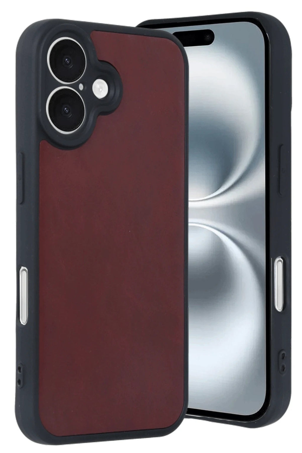 Mey İthalat® iPhone 16 Kılıf Aras Deri Kapak - Bordo