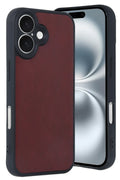 Mey İthalat® iPhone 16 Kılıf Aras Deri Kapak - Bordo