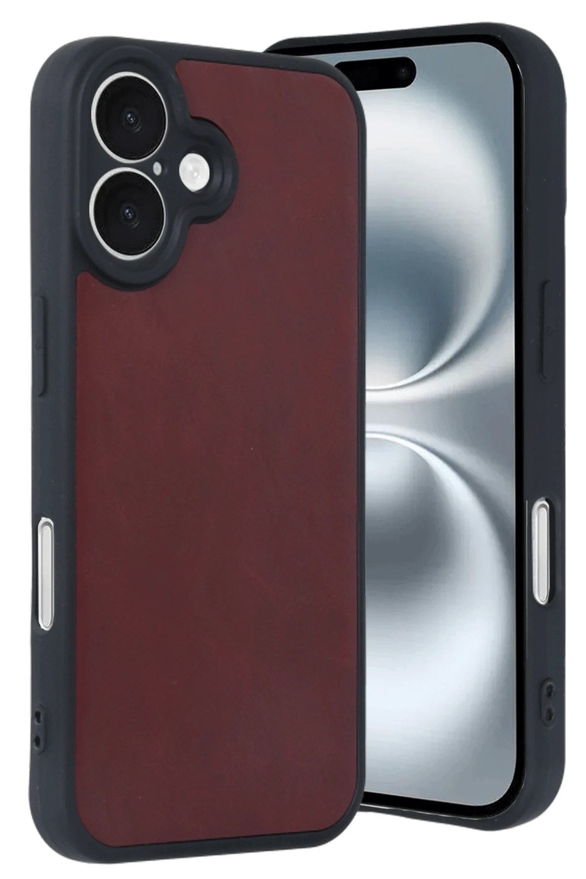 Mey İthalat® iPhone 16 Kılıf Aras Deri Kapak - Bordo