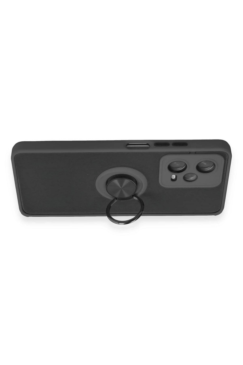 Mey İthalat® Redmi Note 12 5G Kılıf Montreal Yüzüklü Silikon Kapak - Siyah