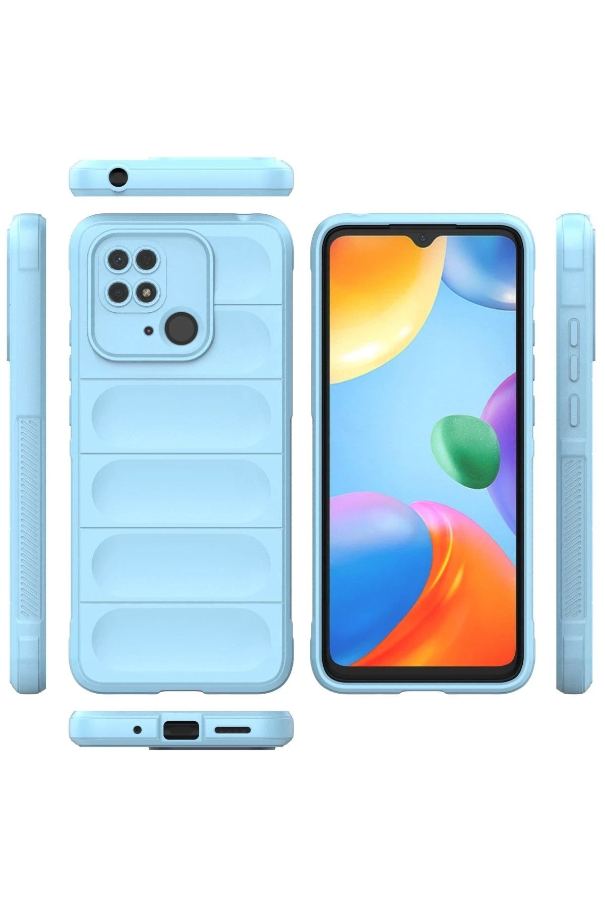 Mey İthalat® Redmi 10C Kılıf Optimum Silikon - Sky Blue