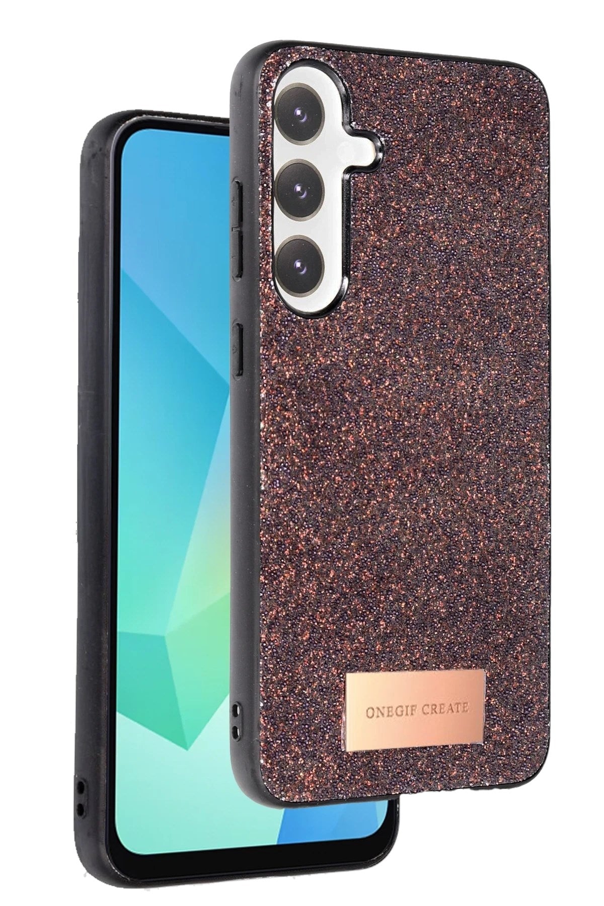 Mey İthalat® Samsung Galaxy S24 FE Bright Simli Kapak - Derin Mor
