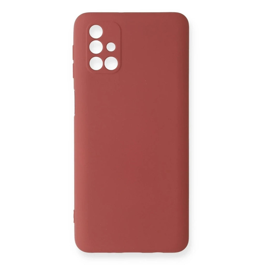 Mey İthalat® Samsung Galaxy M31S Kılıf Nano içi Kadife Silikon - Kiremit