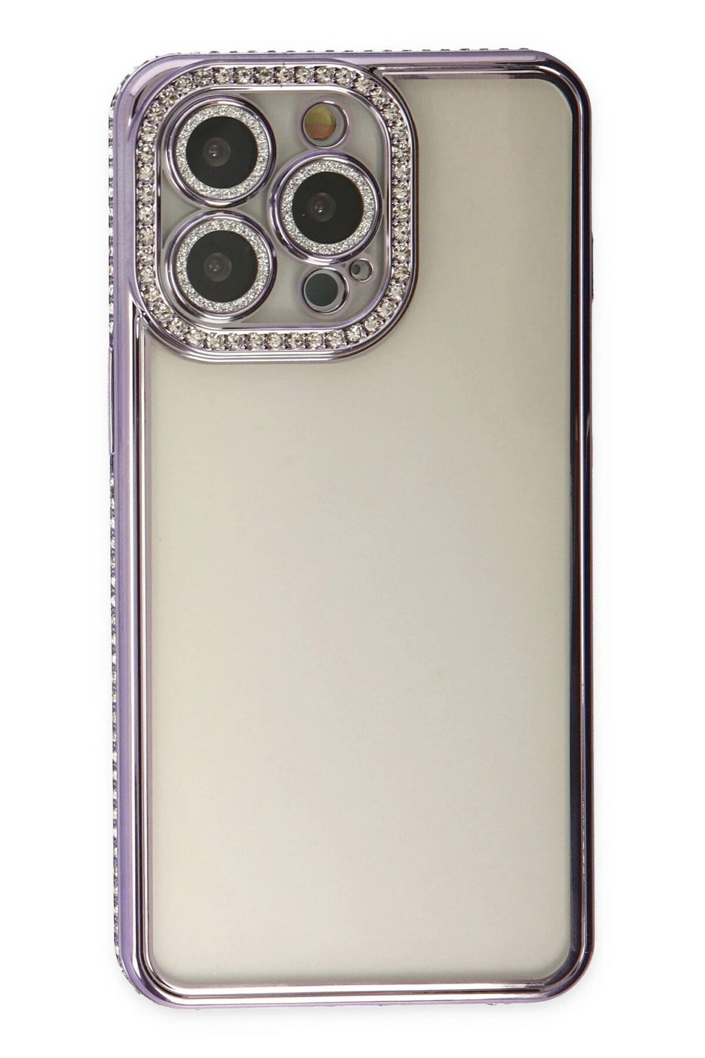 Mey İthalat® iPhone 14 Pro Kılıf Joke Taşlı Silikon - Mor