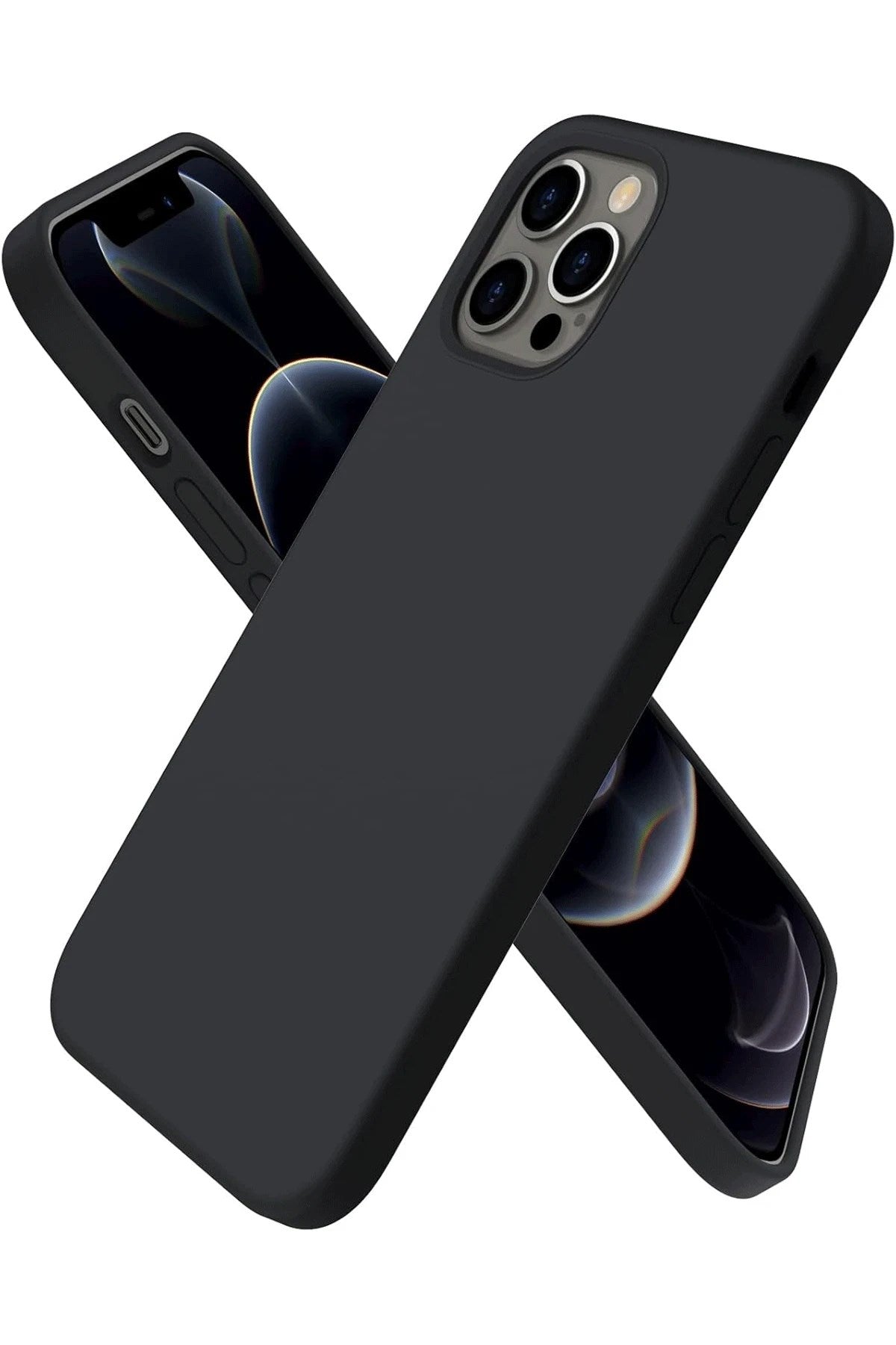 Mey İthalat® iPhone 12 Pro Kılıf First Silikon - Siyah