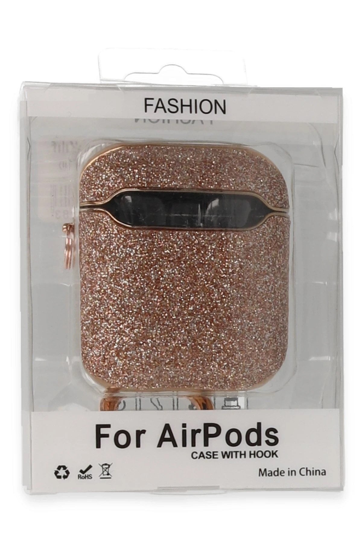 Mey İthalat® Airpods 2 (2.nesil) Spell Simli Kılıf - Rose Gold