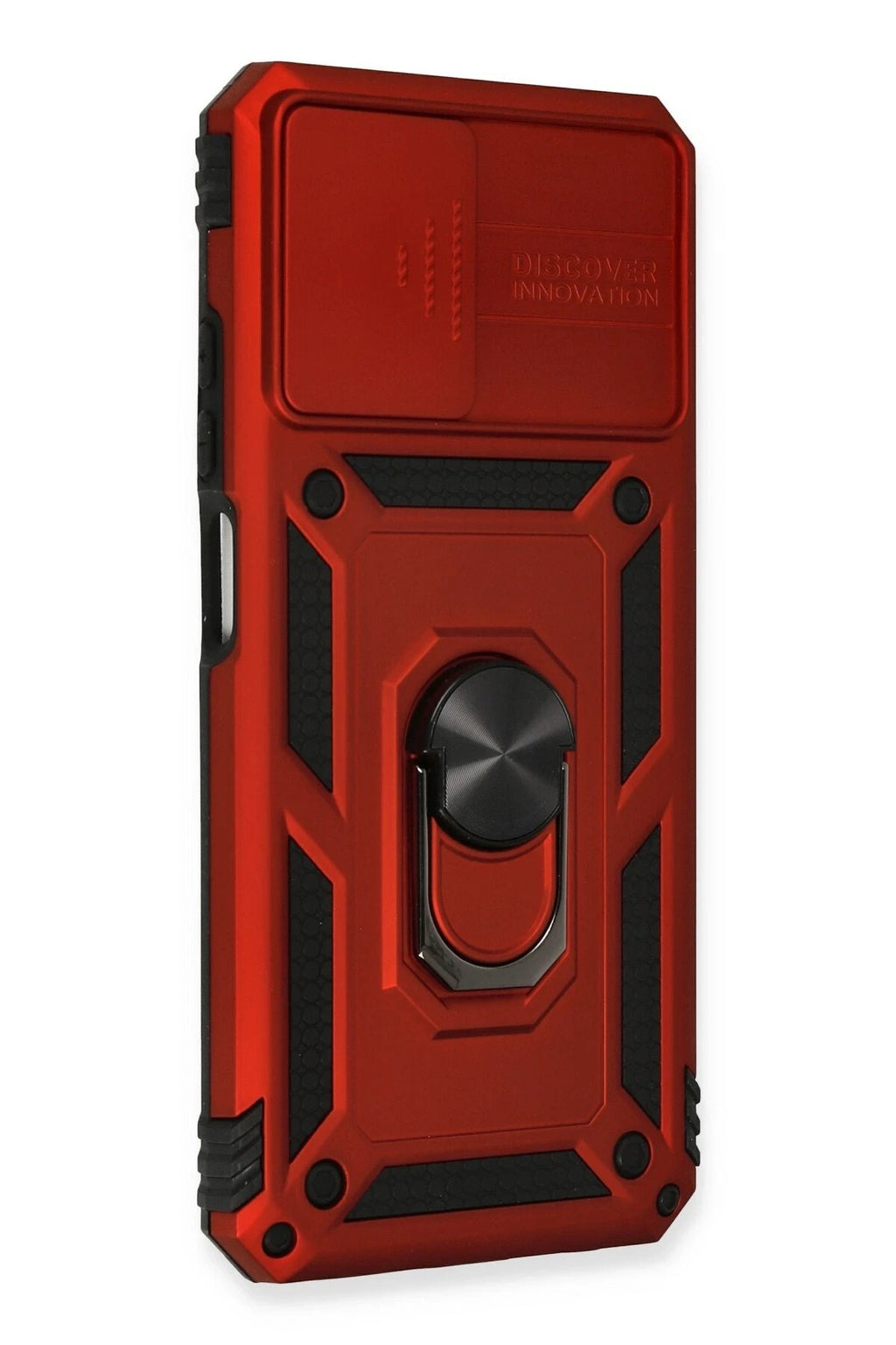 Mey İthalat® Redmi Note 10 Kılıf Pars Lens Yüzüklü Silikon - Kırmızı