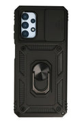 Mey İthalat® Samsung Galaxy A33 5G Kılıf Pars Lens Yüzüklü Silikon - Siyah