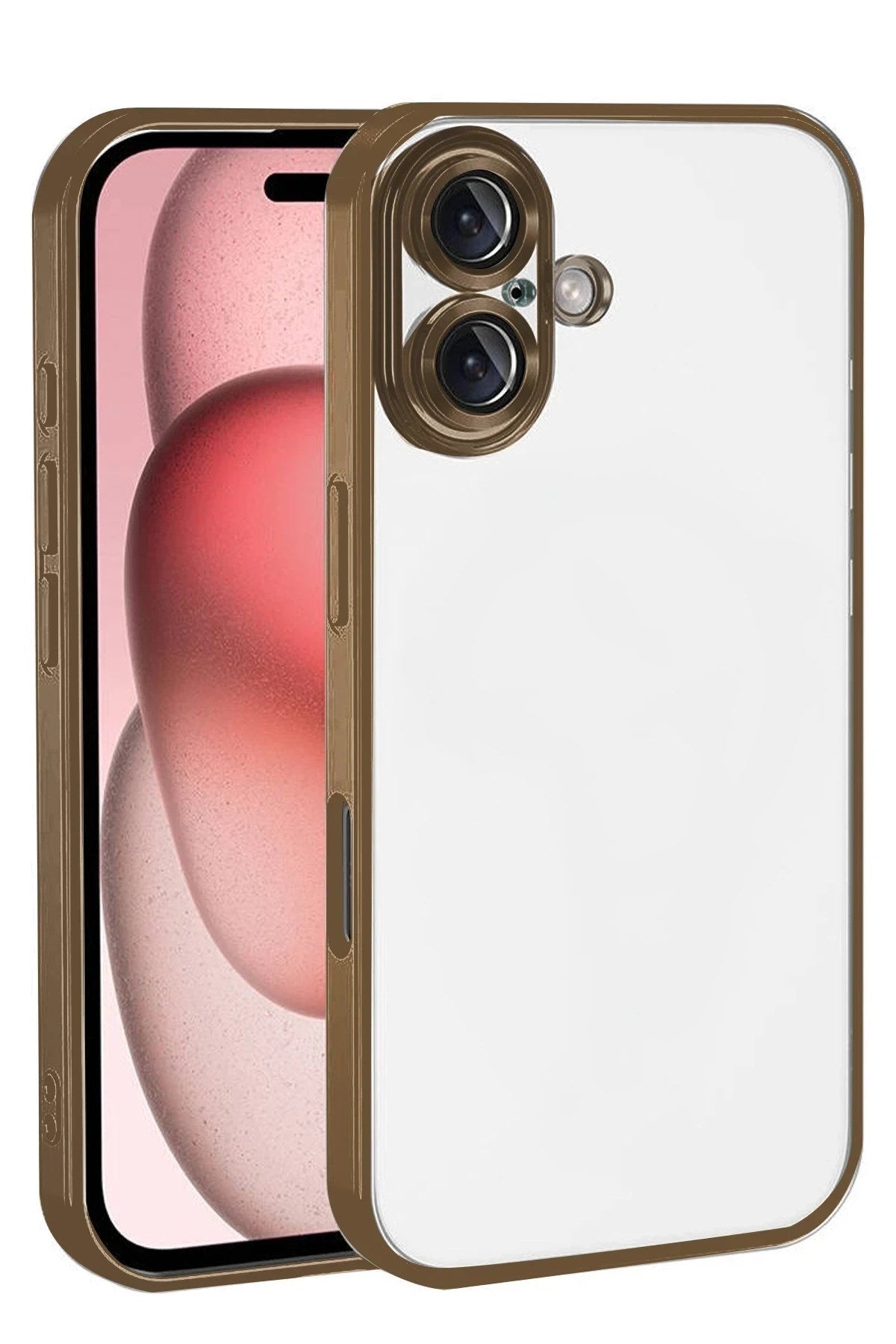 Mey İthalat® iPhone 17 Lensli Silikon - Çöl Titanyum