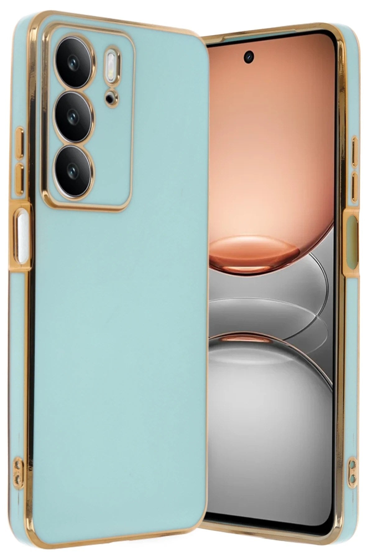 Mey İthalat® Realme C75 4G Kılıf Volet Silikon - Açık Yeşil