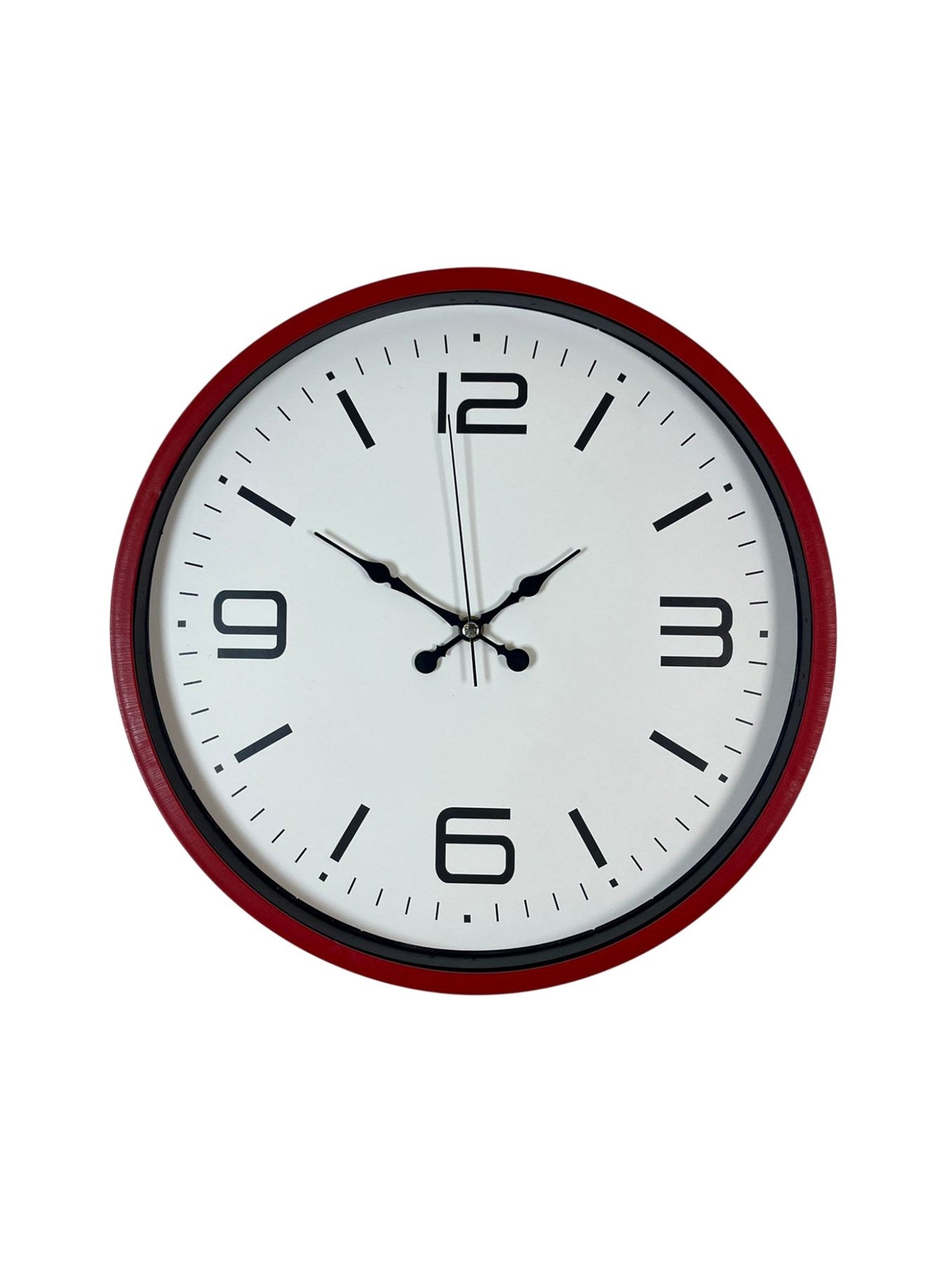 36 Cm Kırmızı Modern Dekoratif Duvar Saati