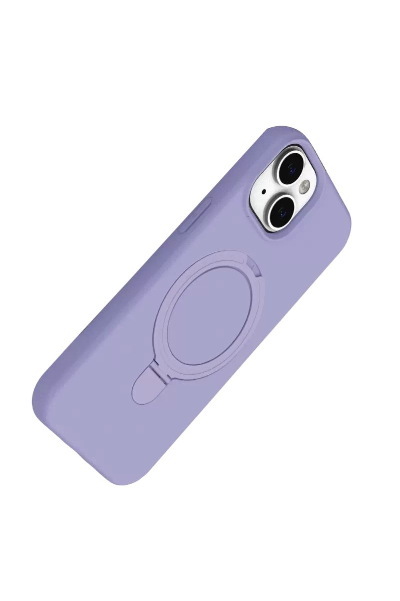 Mey İthalat® iPhone 14 Regal Magsafe Standlı Kapak - Lila