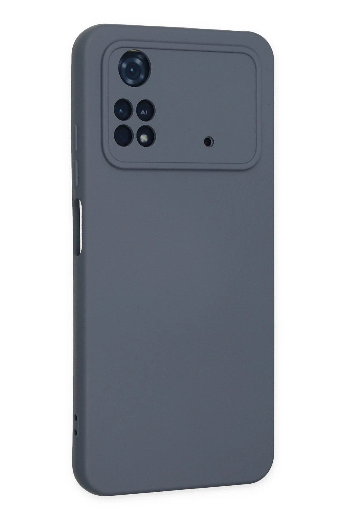 Mey İthalat® Poco M4 Pro 4G Kılıf Nano içi Kadife Silikon - Gri