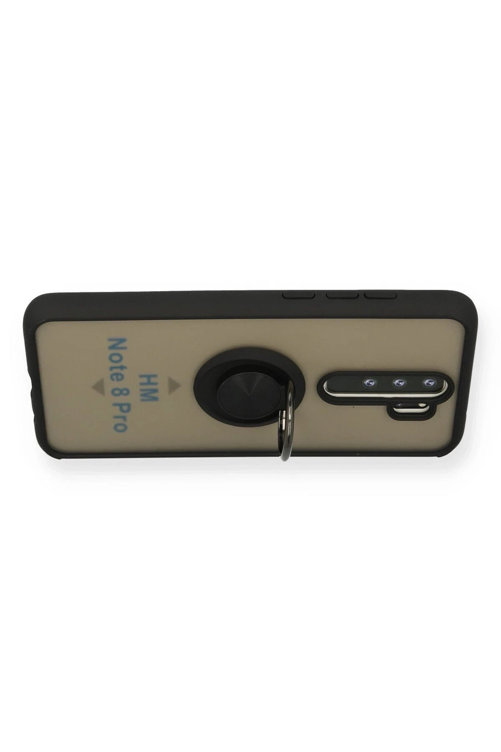 Mey İthalat® Redmi Note 8 Pro Kılıf Montreal Yüzüklü Silikon Kapak - Siyah