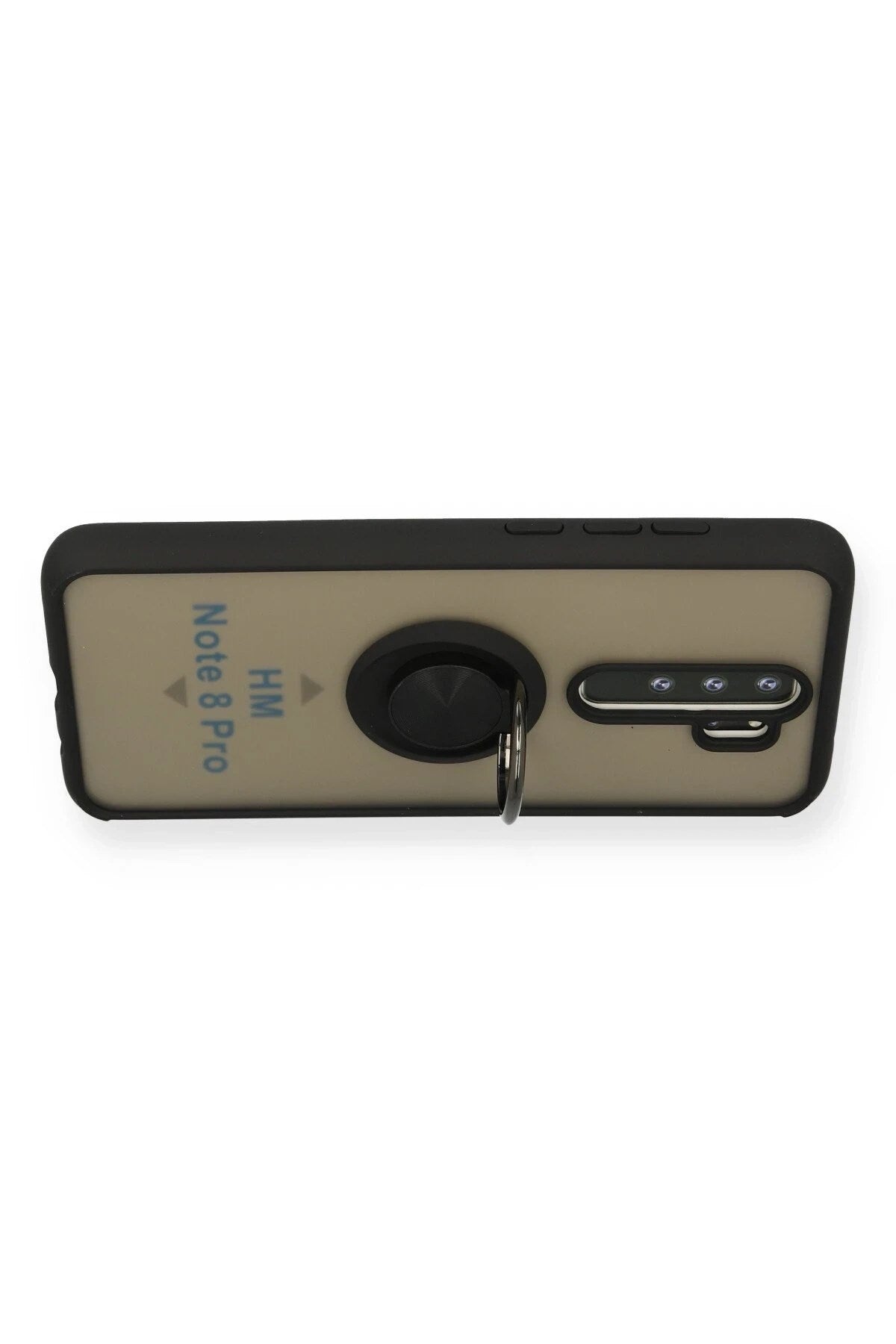 Mey İthalat® Redmi Note 8 Pro Kılıf Montreal Yüzüklü Silikon Kapak - Siyah