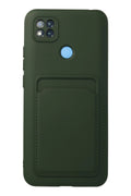 Mey İthalat® Redmi 9C Kılıf Kelvin Kartvizitli Silikon - Koyu Yeşil