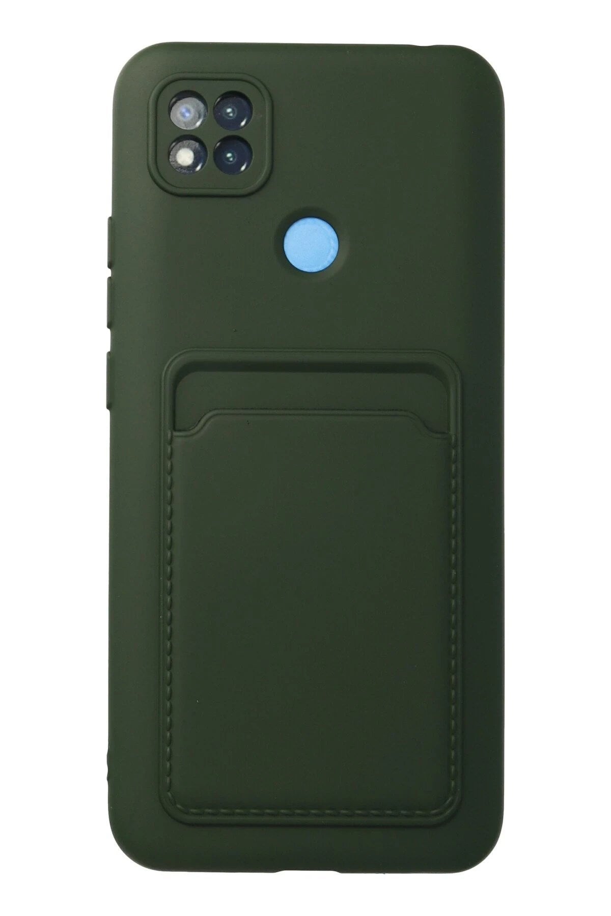 Mey İthalat® Redmi 9C Kılıf Kelvin Kartvizitli Silikon - Koyu Yeşil