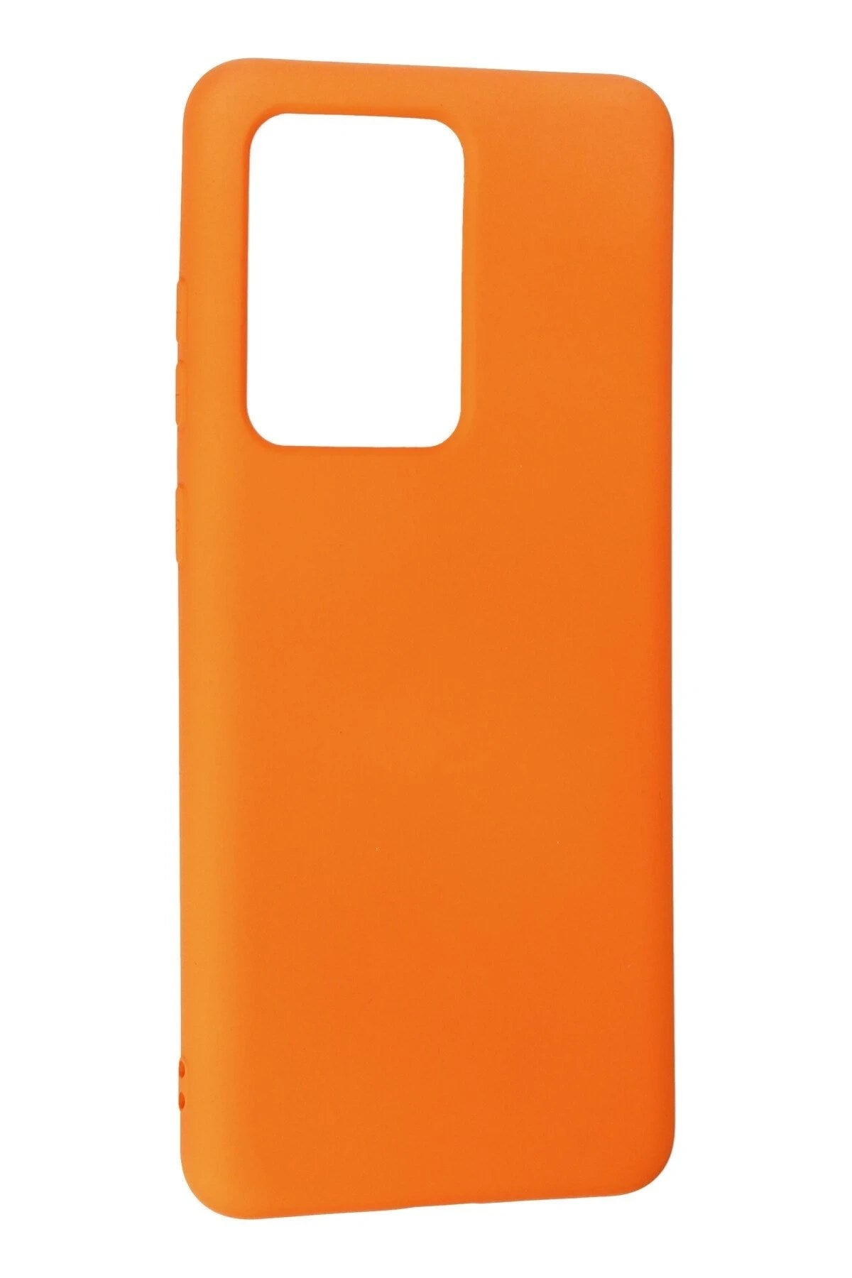 Mey İthalat® Samsung Galaxy S20 Ultra Kılıf Nano içi Kadife Silikon - Turuncu