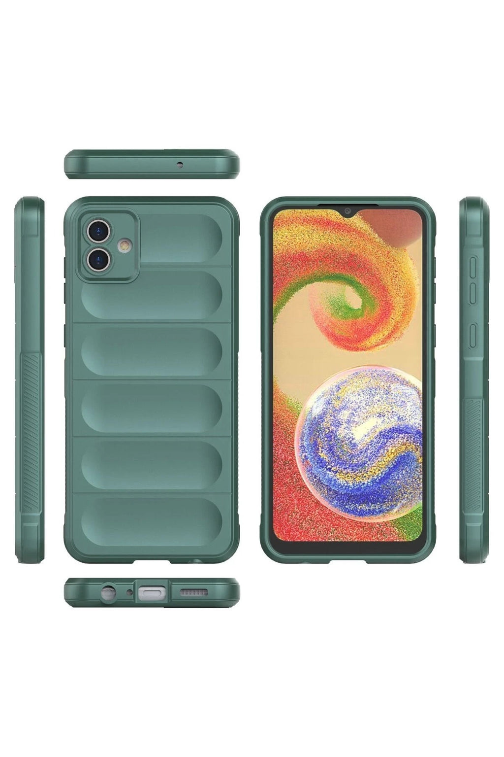 Mey İthalat® Samsung Galaxy A04E Kılıf Optimum Silikon - Koyu Yeşil