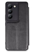 Mey İthalat® Vivo V30 Lite 4G Kılıf Flip Cover - Siyah