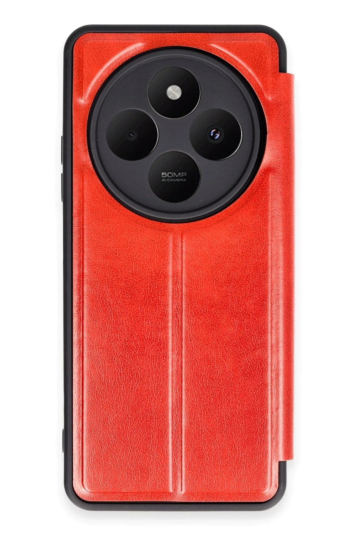 Mey İthalat® Redmi 14C Kılıf Flip Cover - Kırmızı