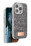Mey İthalat® iPhone 15 Pro Bright Simli Kapak - Gümüş