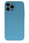 Mey İthalat® iPhone 13 Pro Kılıf Nano içi Kadife Silikon - Mavi