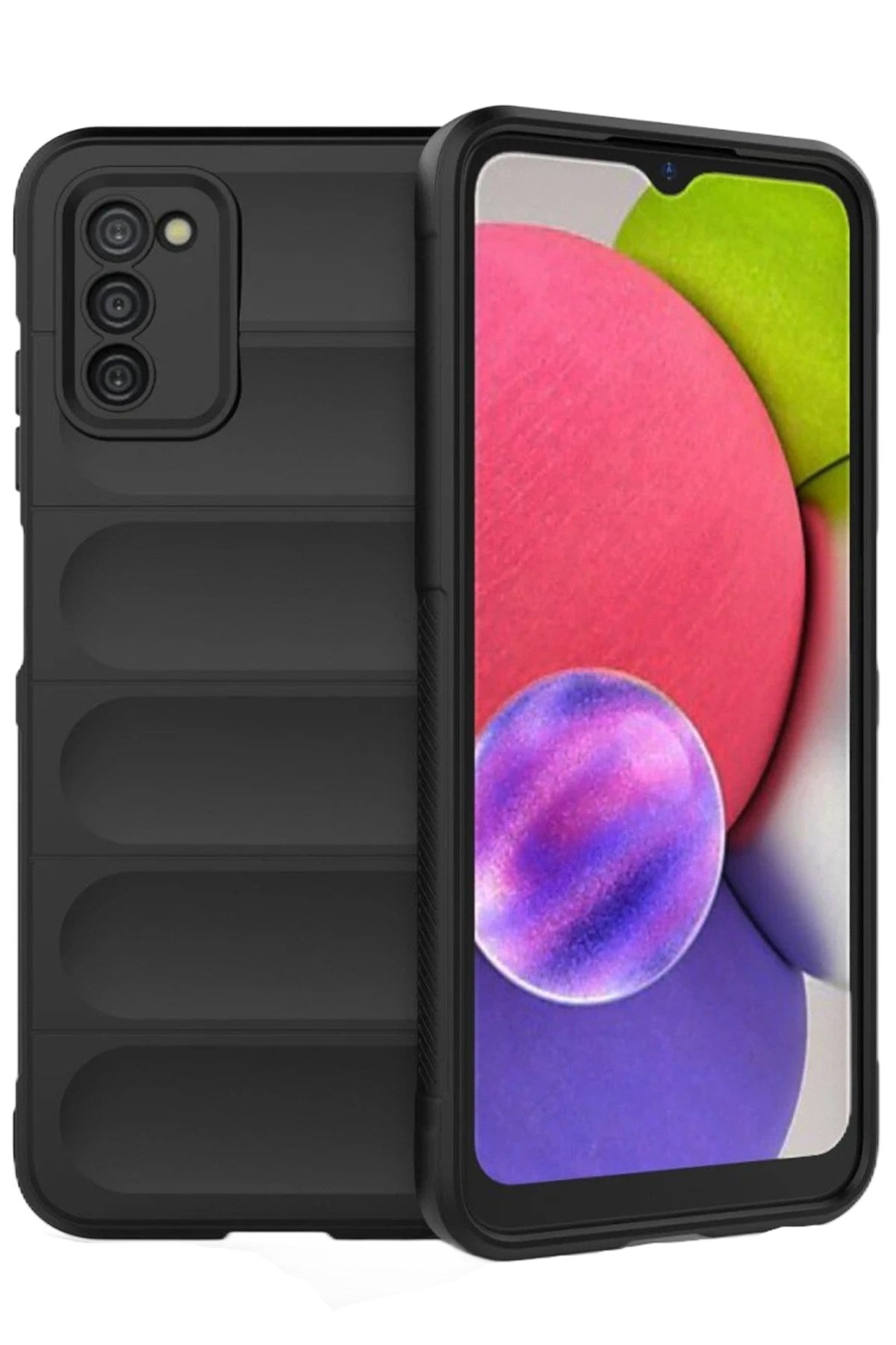 Mey İthalat® Samsung Galaxy A03S Kılıf Optimum Silikon - Siyah