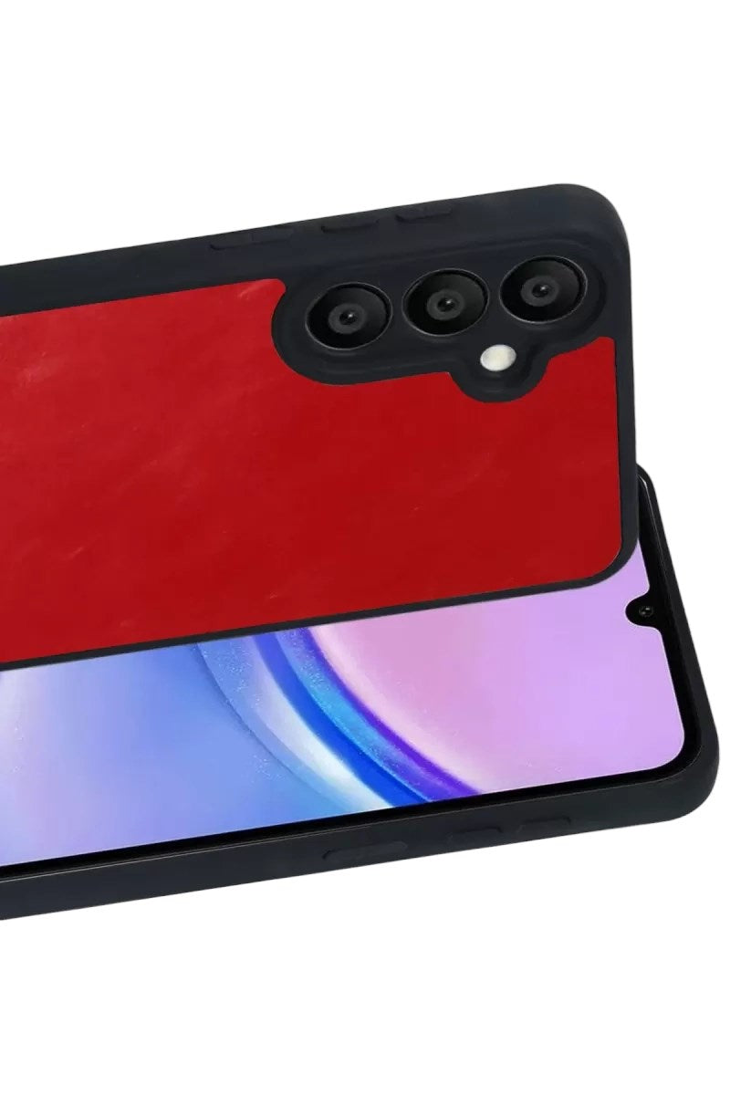 Mey İthalat® Samsung Galaxy A37 5G Aras Deri Kapak - Kırmızı