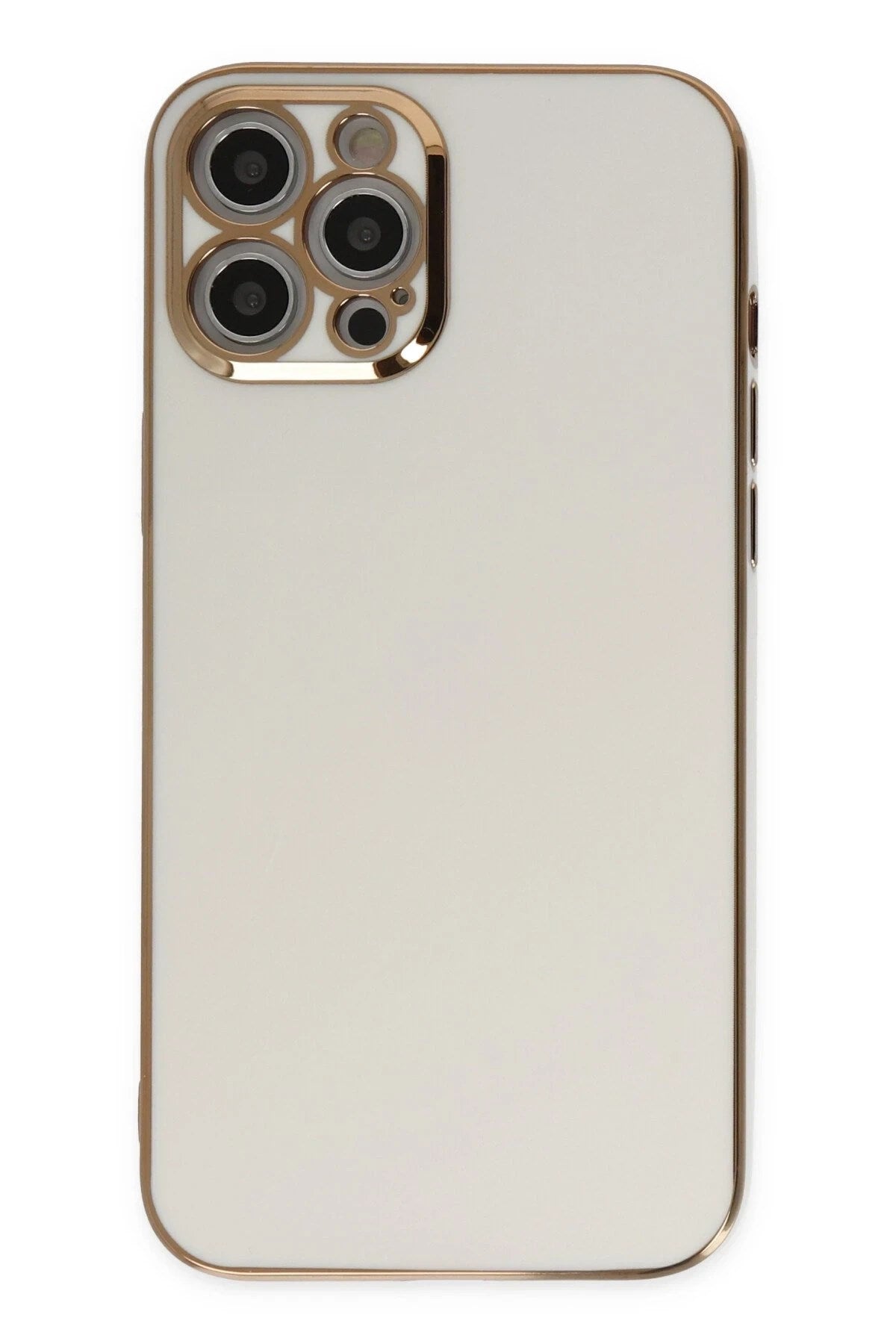 Mey İthalat® iPhone 12 Pro Kılıf Volet Silikon - Beyaz