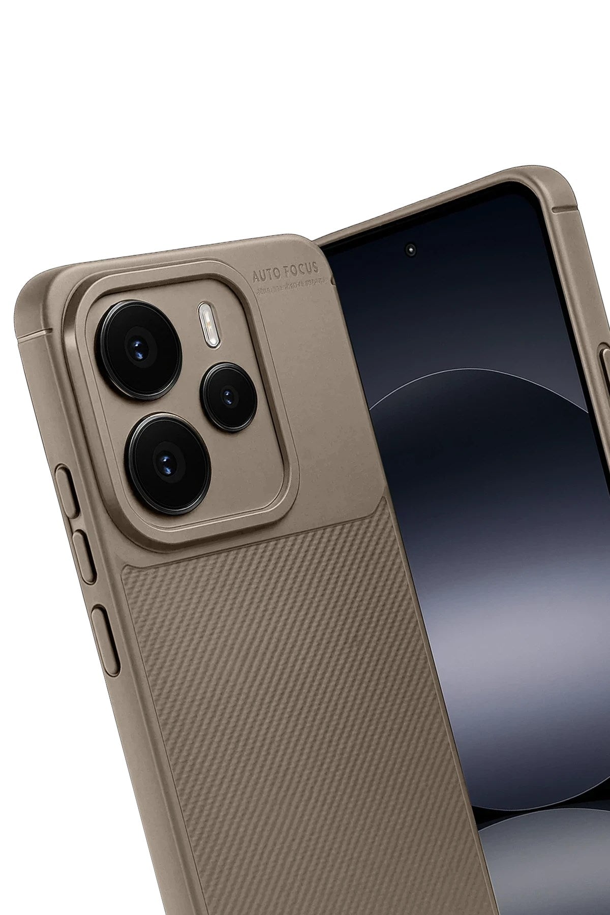 Mey İthalat® Note 14 5G Auto Focus Karbon Kapak - Kahverengi