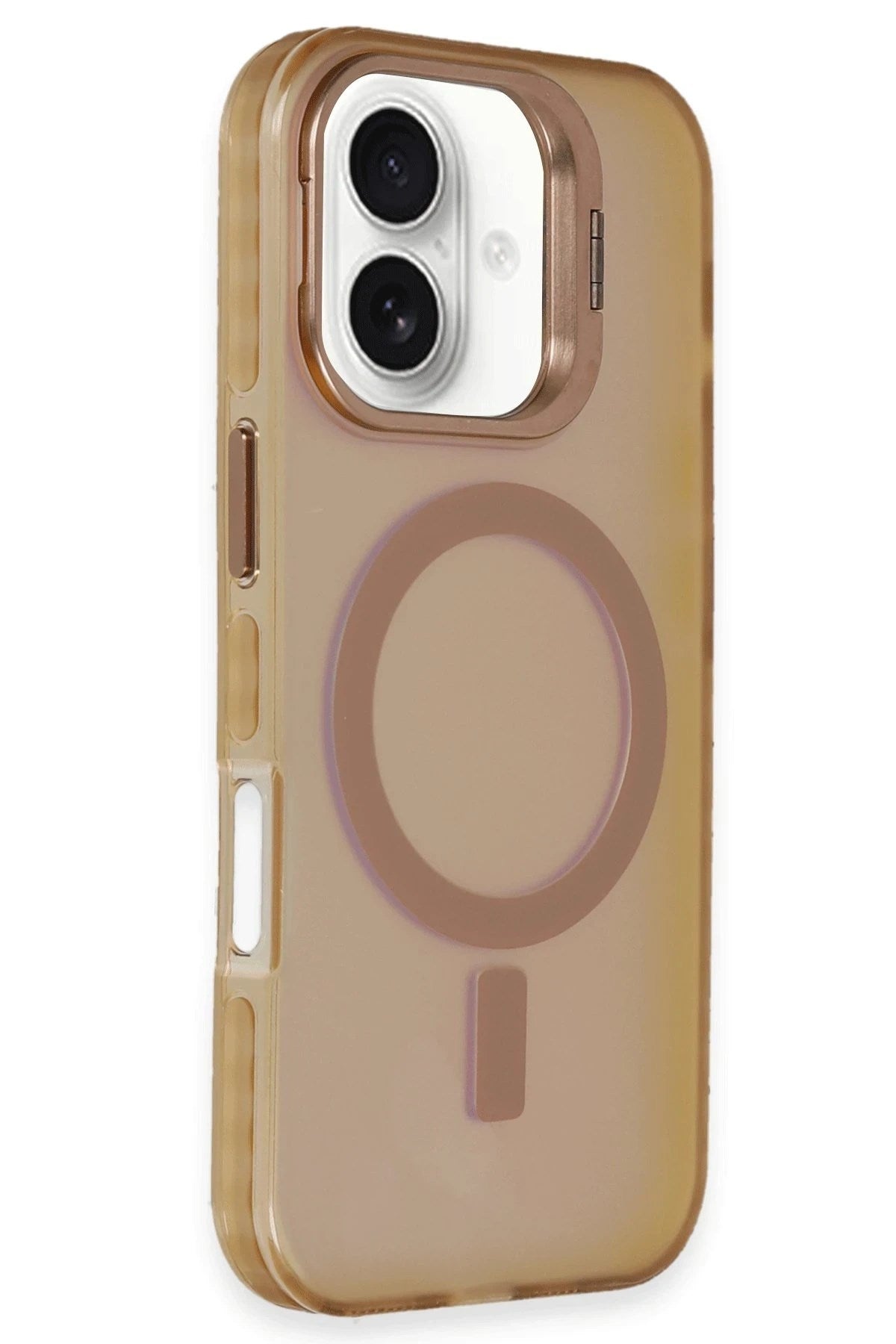 Mey İthalat® iPhone 16 Plus Kılıf Primera Magsafe Standlı Kapak - Gold
