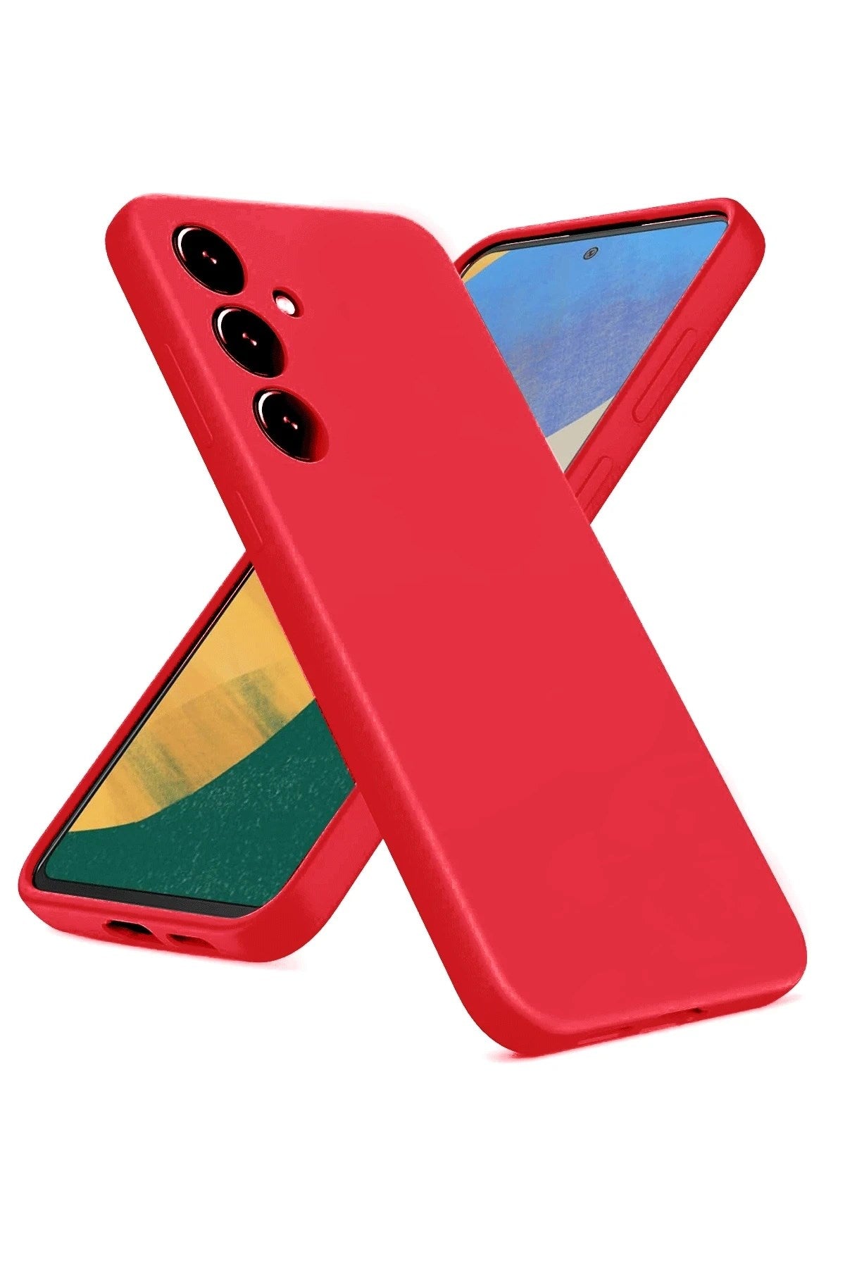 Mey İthalat® Samsung Galaxy A36 Kılıf Nano içi Kadife Silikon - Kırmızı