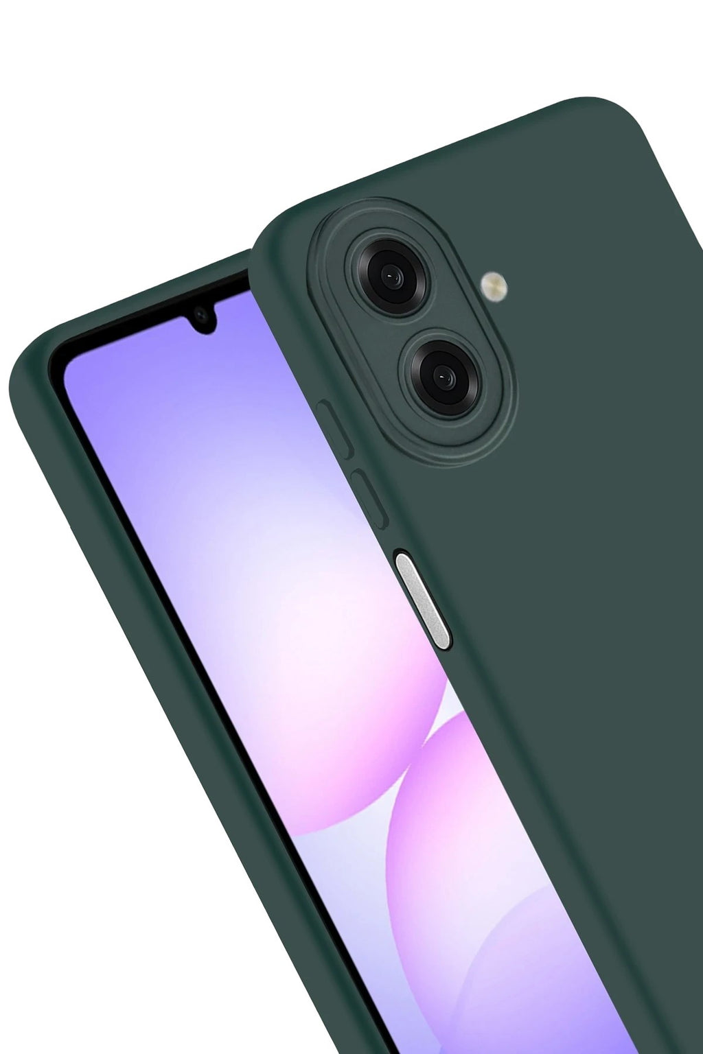 Mey İthalat® Samsung Galaxy A07 4G Nano içi Kadife Silikon - K.Yeşil