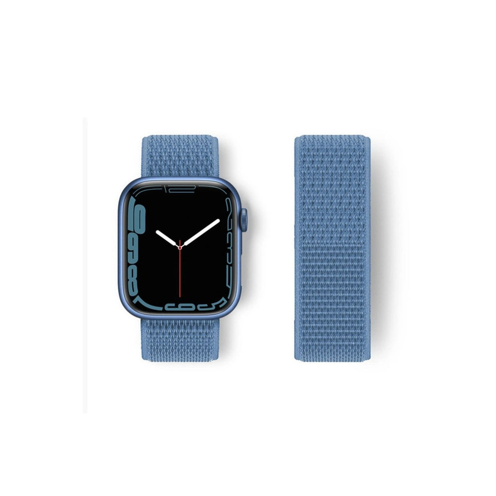 Mey İthalat® Watch 38mm Hasırlı Cırtcırtlı Kordon - Mavi