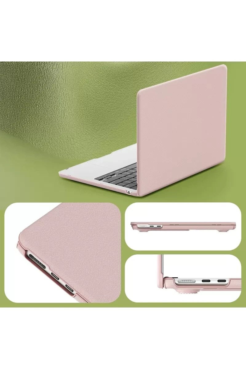 Mey İthalat® Macbook Air 15 2024 Macbook Deri Kapak - Pembe