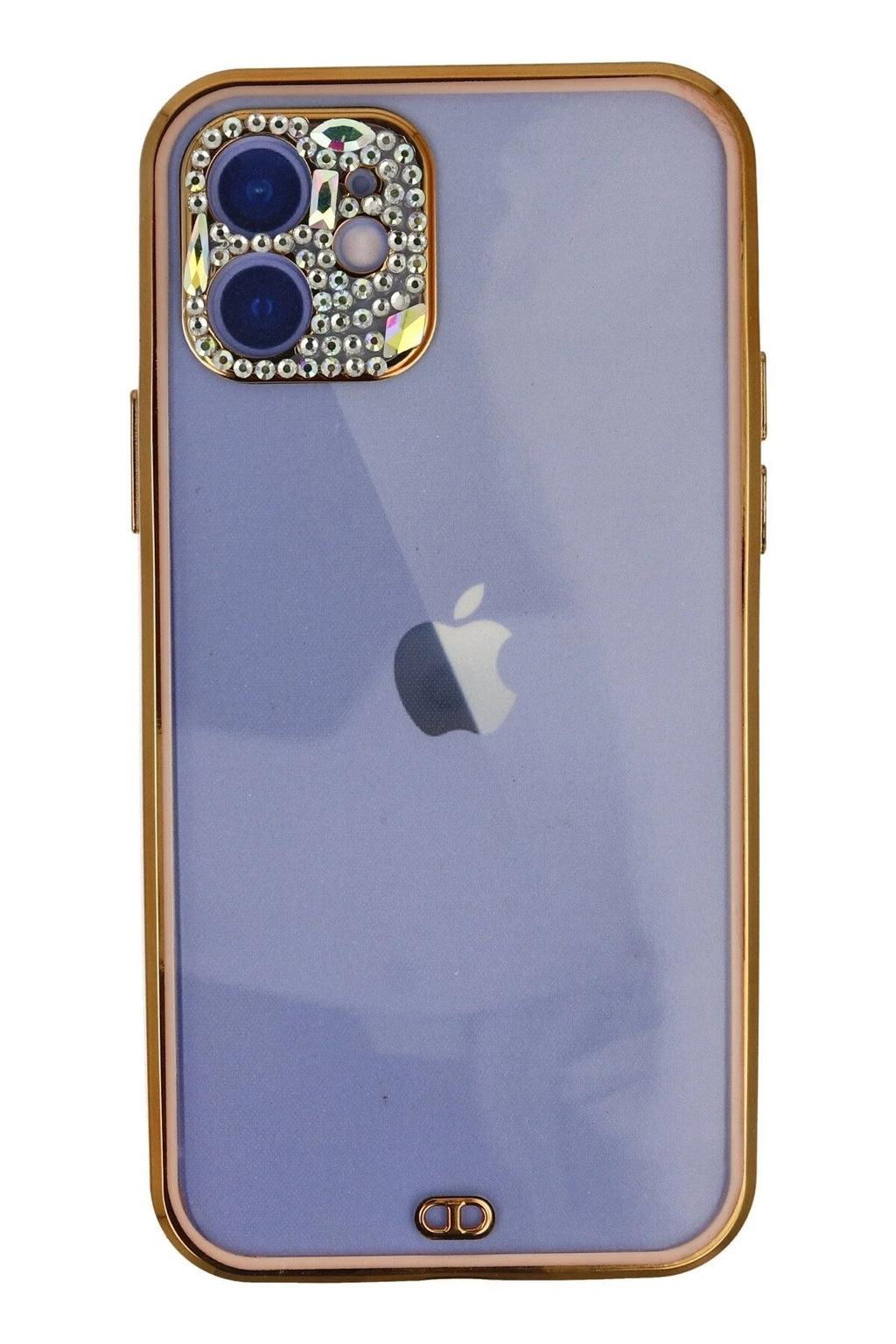 Mey İthalat® iPhone 12 Kılıf Liva Taşlı Silikon - Pembe