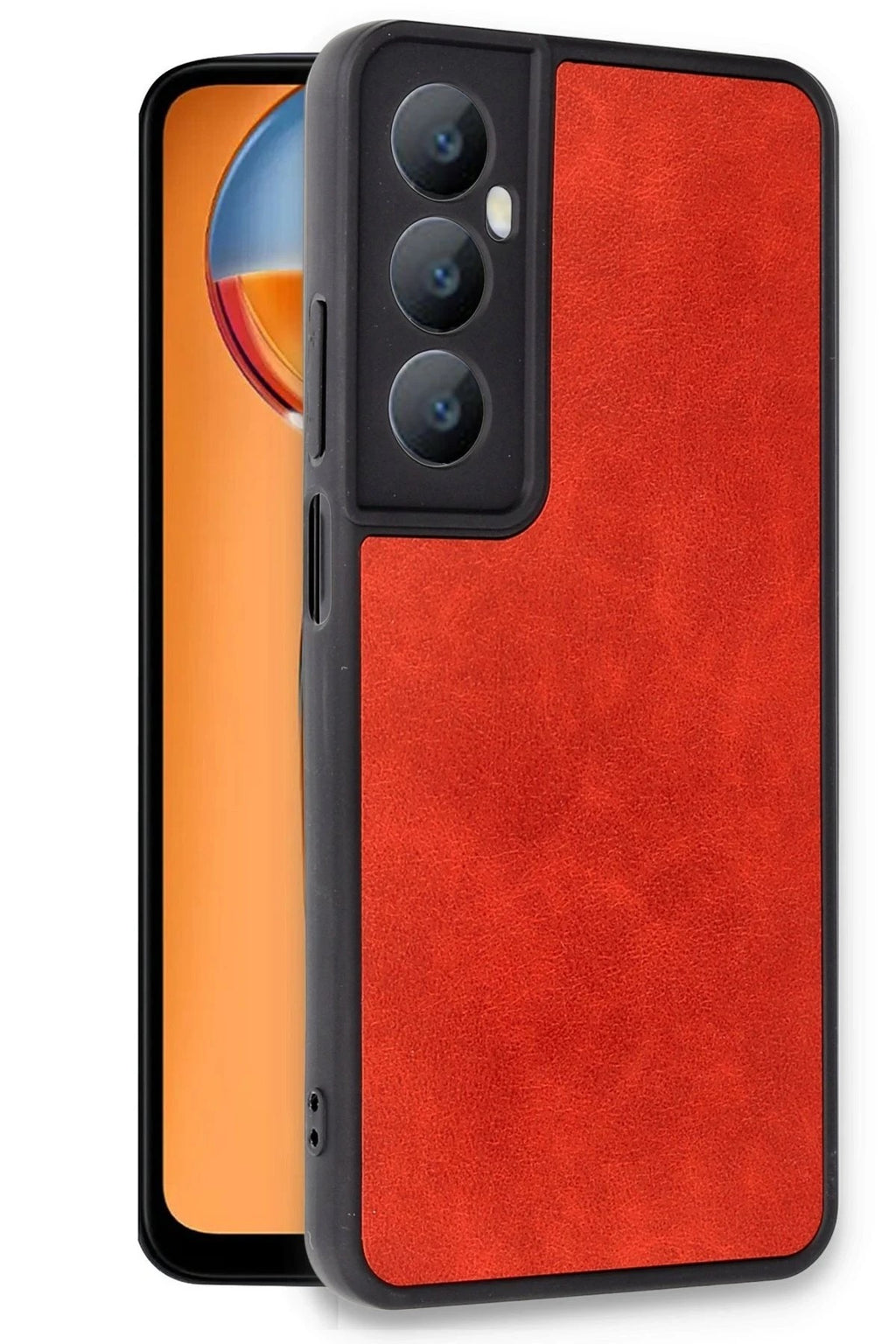 Mey İthalat® Realme C65 Kılıf Aras Deri Kapak - Kırmızı