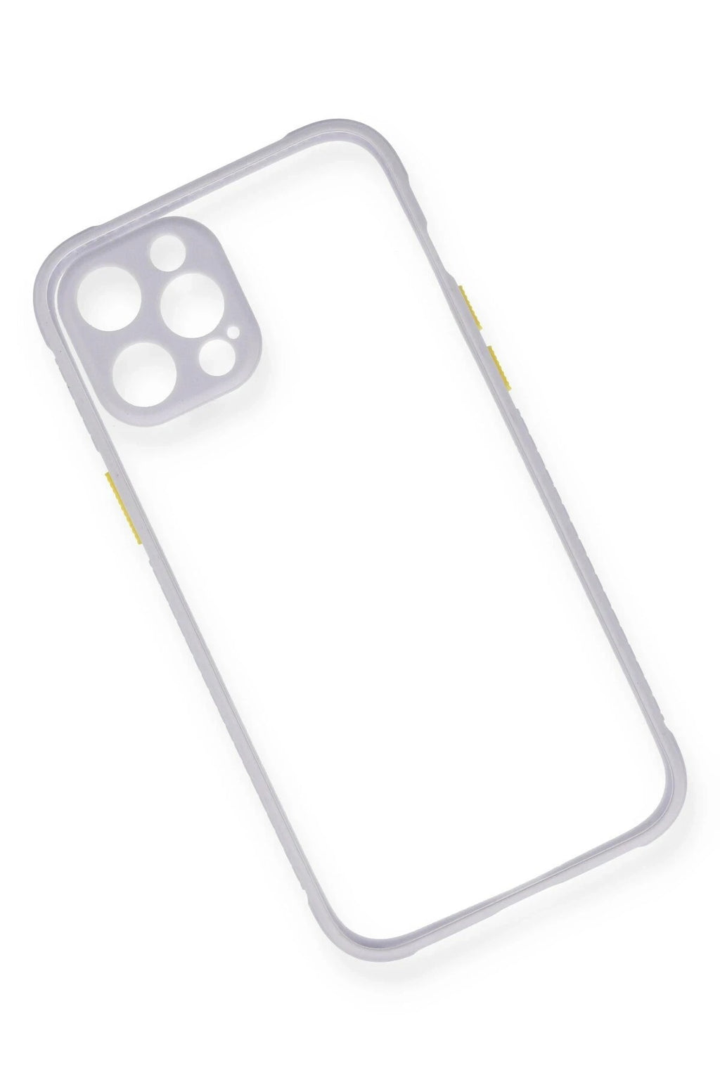 Mey İthalat® iPhone 12 Pro Kılıf Miami Şeffaf Silikon - Lila