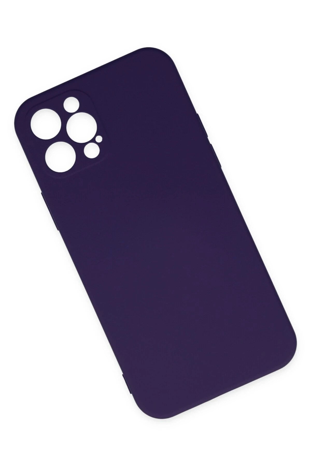 Mey İthalat® iPhone 12 Pro Max Kılıf Nano içi Kadife Silikon - Mor