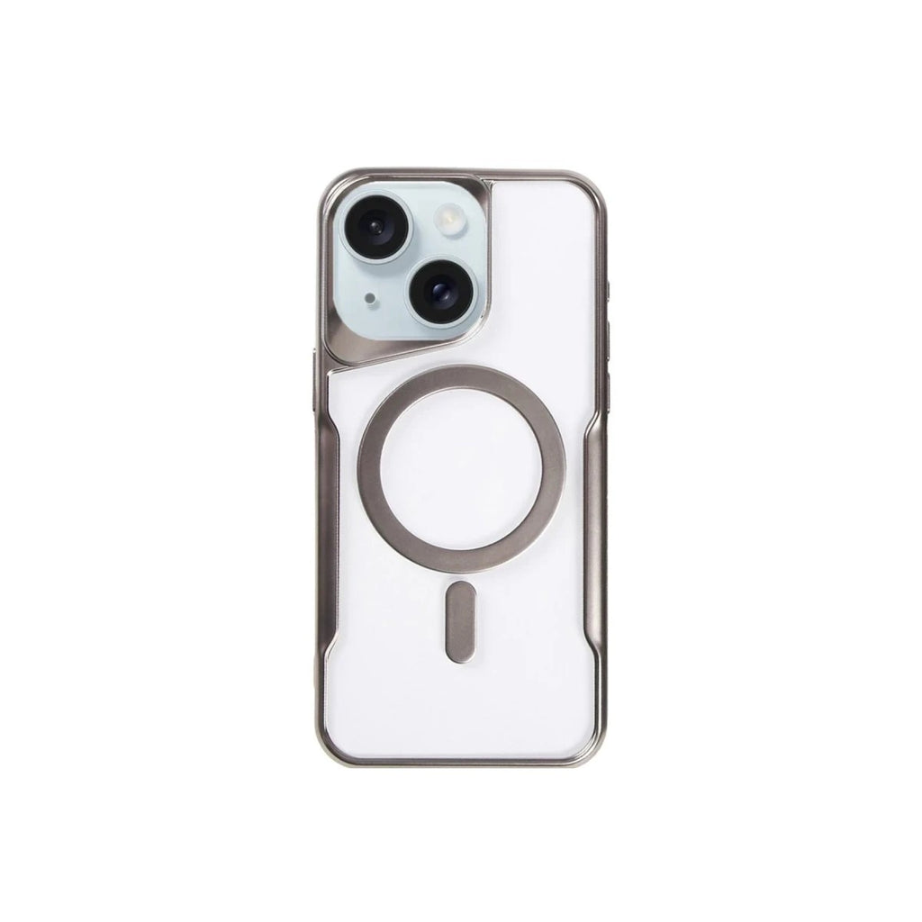 Mey İthalat® iPhone 15 Plus Kılıf Boyi Magsafe Silikon Kapak - Titan Gri